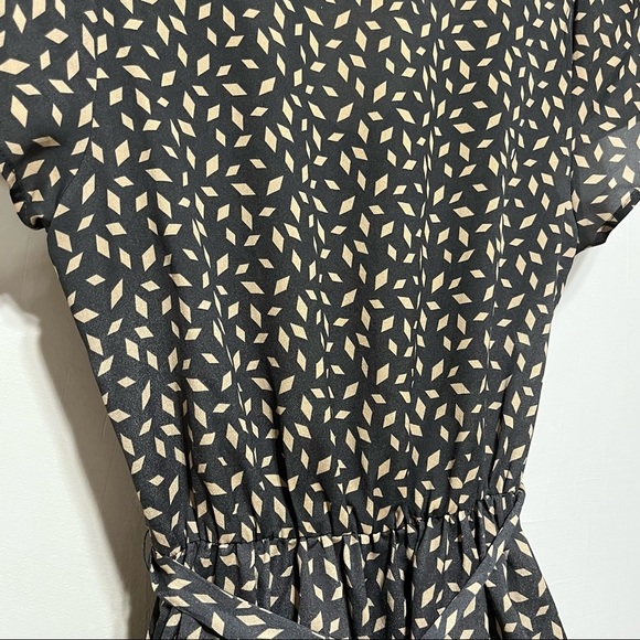 Forever 21 Silky Diamond Print Bow Detail Dress ASO Glee Rachel Berry - Picture 7 of 11